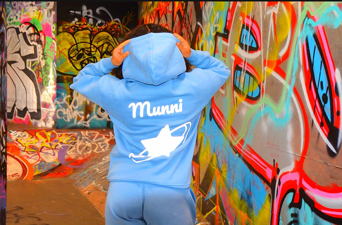 Munni Galaxy Hoodie - Baby blue