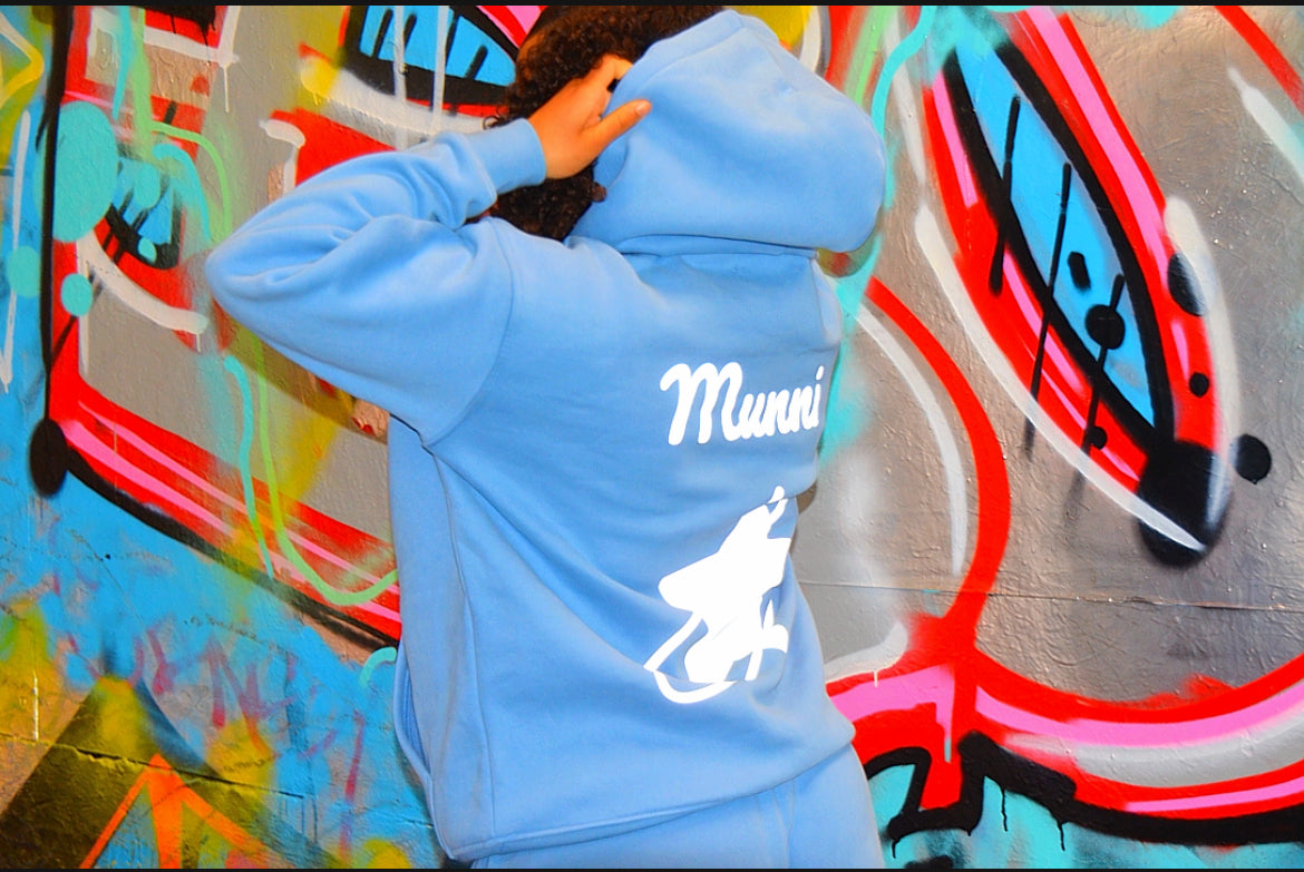 Munni Galaxy Hoodie - Baby blue