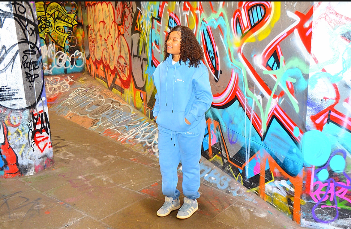 MUNNI Galaxy Joggers - Baby blue