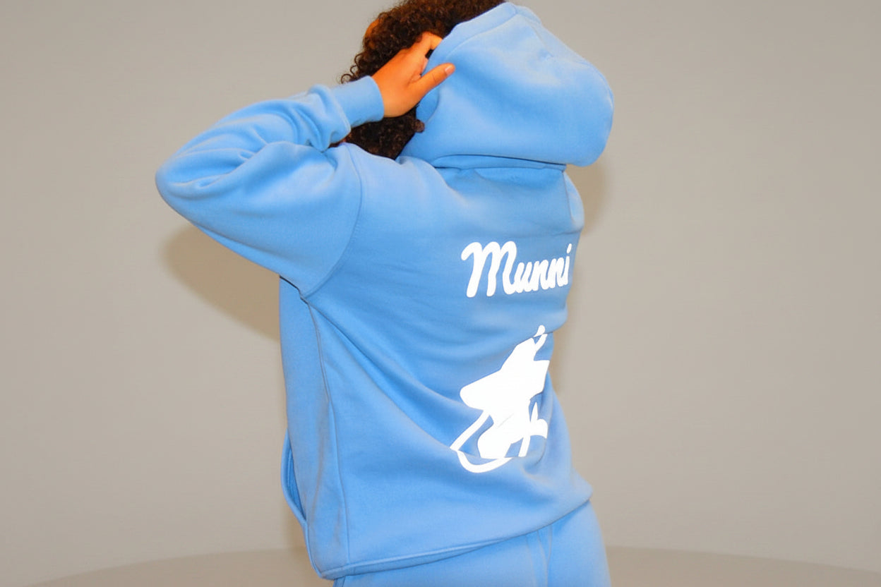 Munni Galaxy Hoodie - Baby blue