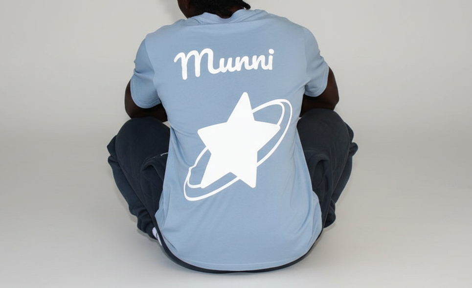 MUNNI Galaxy Tee - Baby blue
