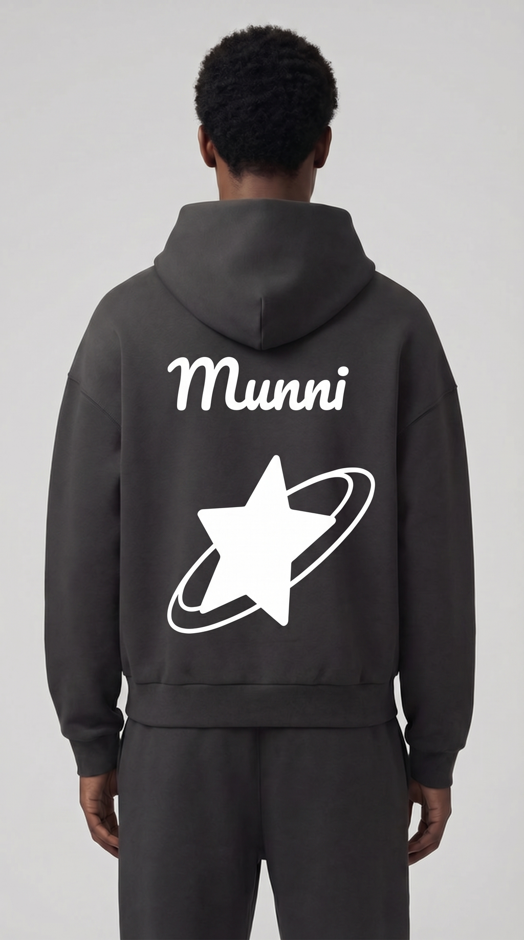 MUNNI Galaxy Hoodie - Charcoal Grey