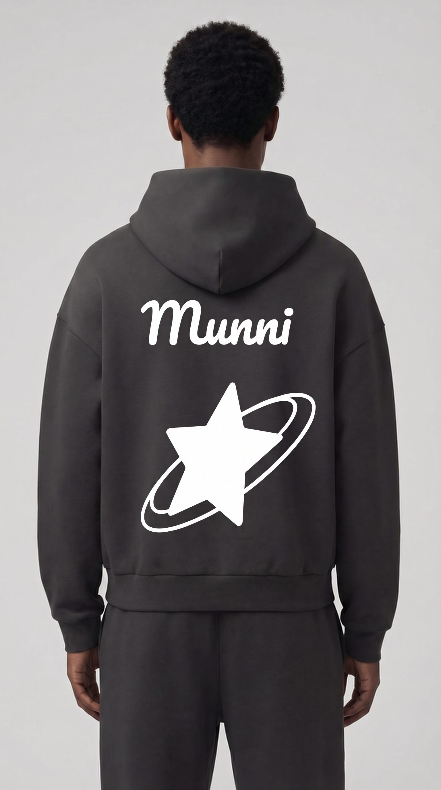 MUNNI Galaxy Hoodie - Charcoal Grey